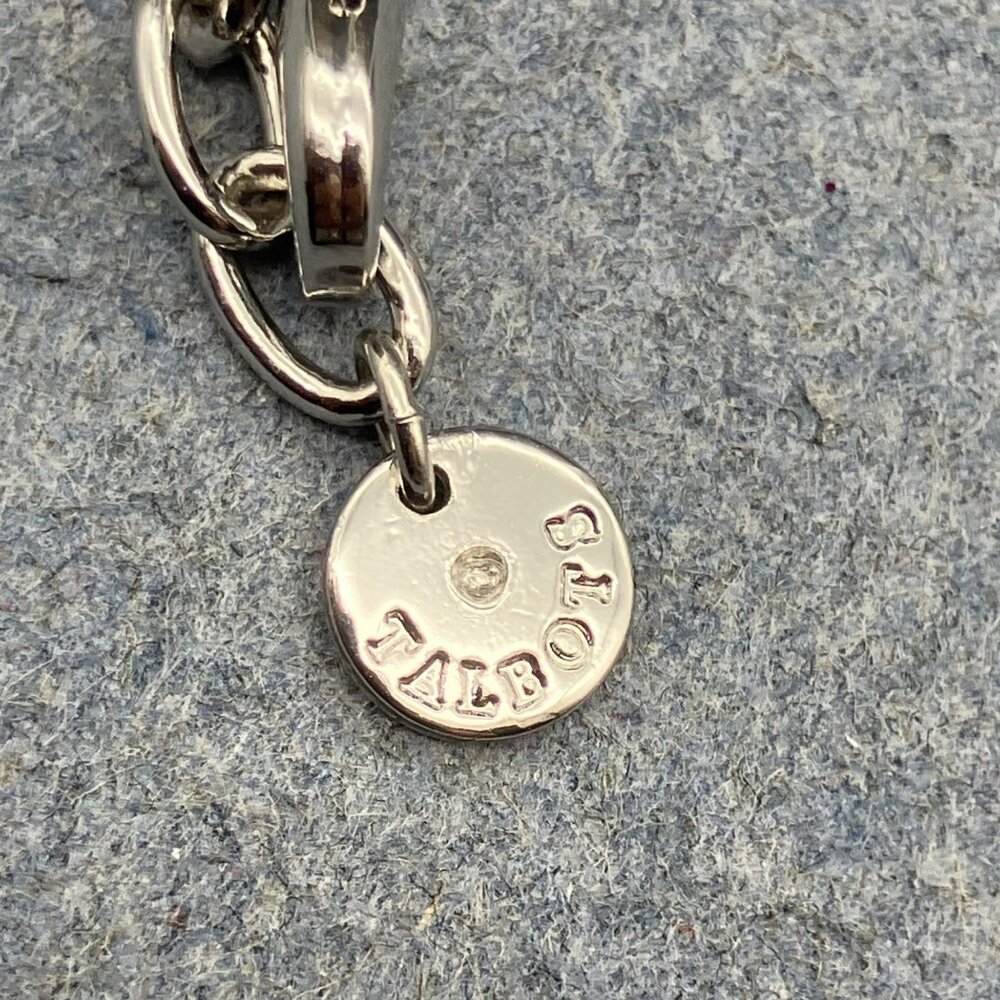 Talbots Circle Link Necklace 18 In Chain Gold Silver Twisted Hoop Retro Classic - Picture 5 of 9